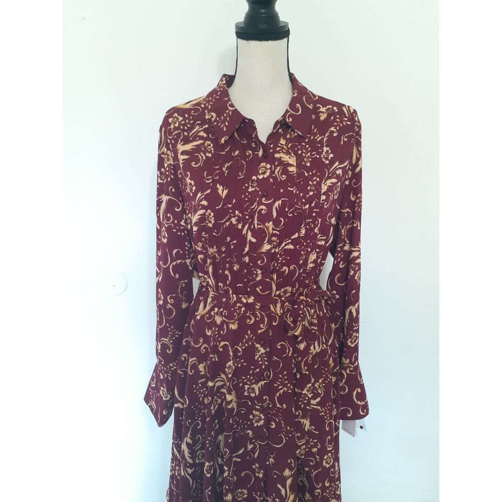 Nanette Lepore  Shirtdress with Belt Sz 14 - Picture 8 of 11